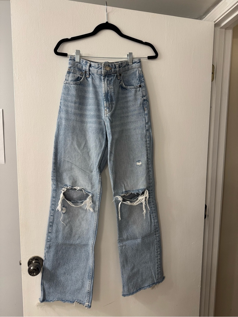 Zara High Waisted Wide-Leg Jeans